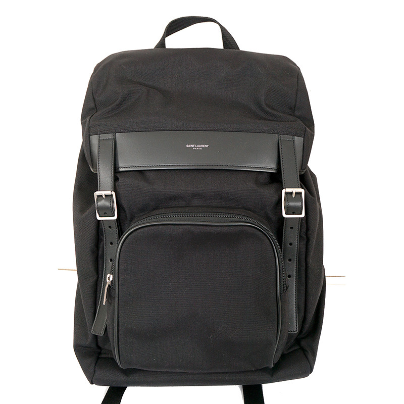 New 1195 Saint Laurent Mens Black Hunting Canvas Leather Travel Leprix