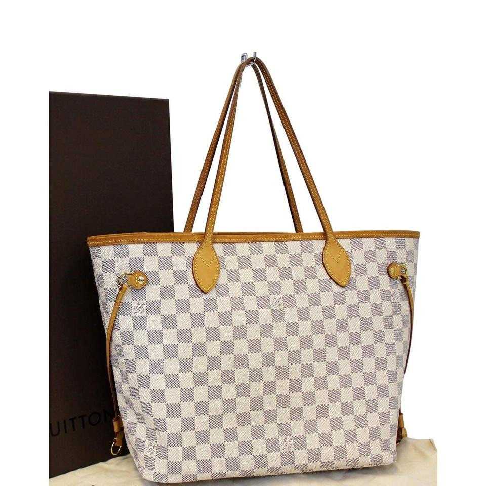 Louis Vuitton Damier Azur Neverfull Mm Tote 7lv619 Leprix Louis Vuitton Damier Azur Neverfull Mm Tote 7lv619 Leprix