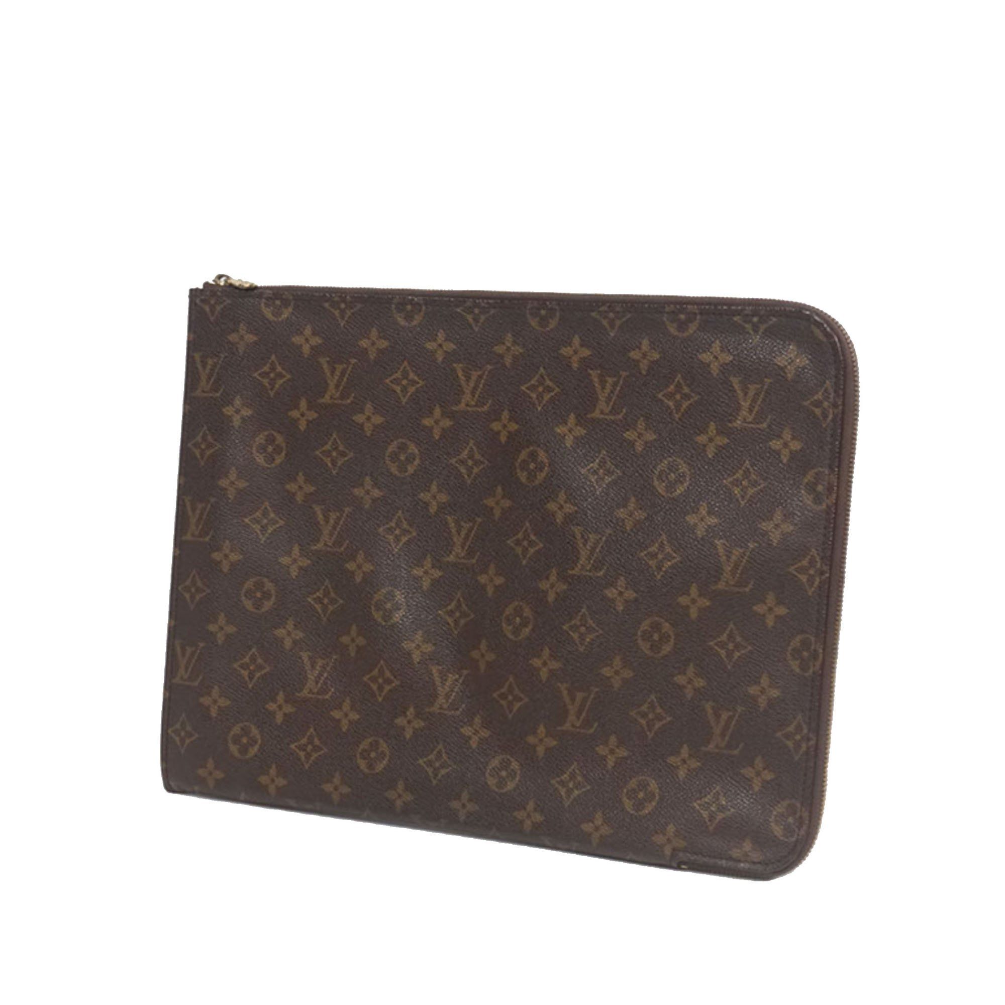 Brown Louis Vuitton Monogram Poche Documents Portfolio Bag | LePrix