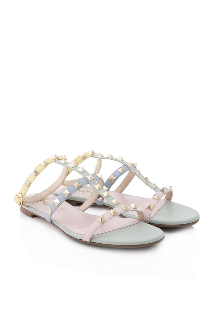 white rockstud sandals