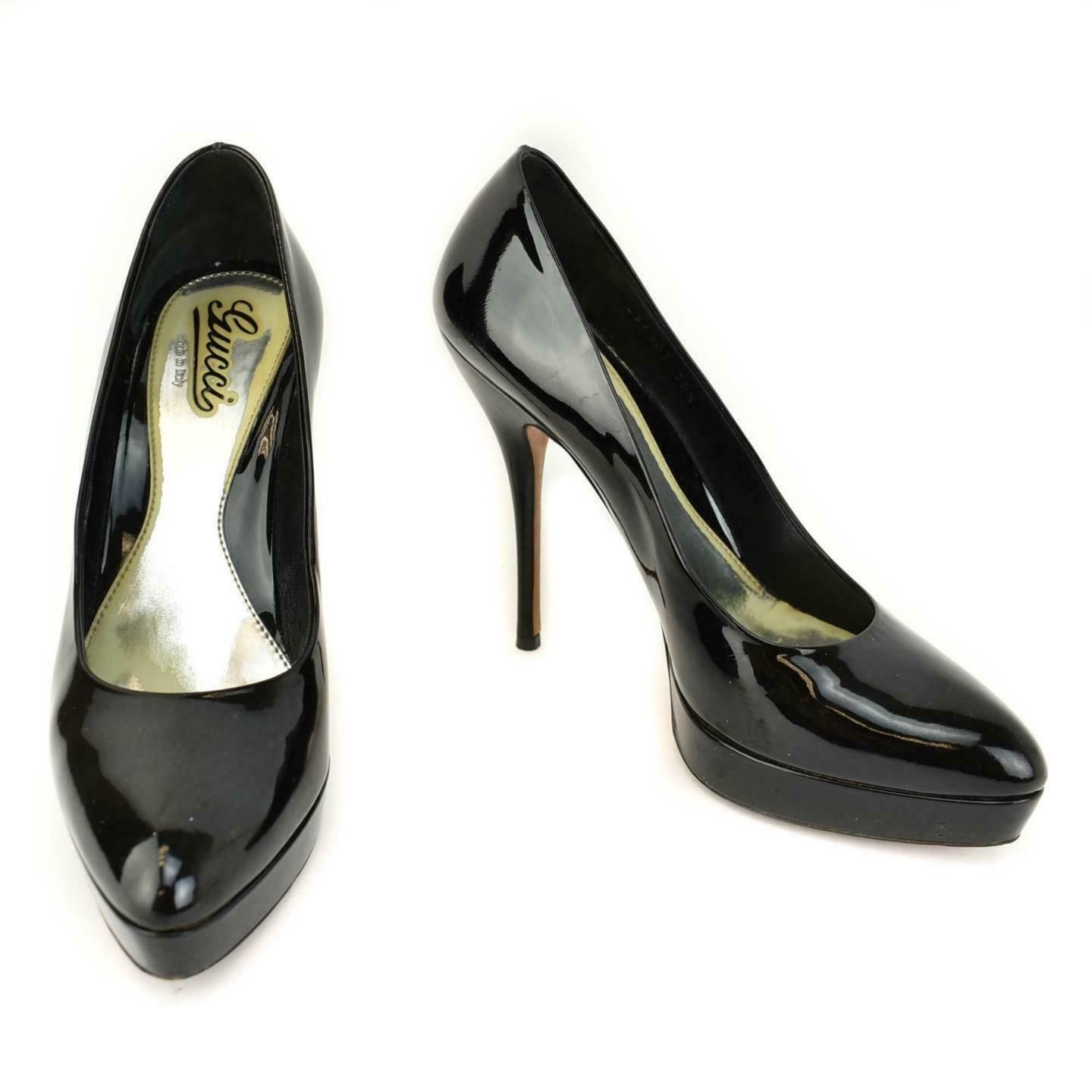 gucci platform heels black