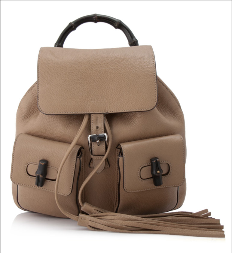 Pre Owned Gucci Bamboo Backpack Leprix