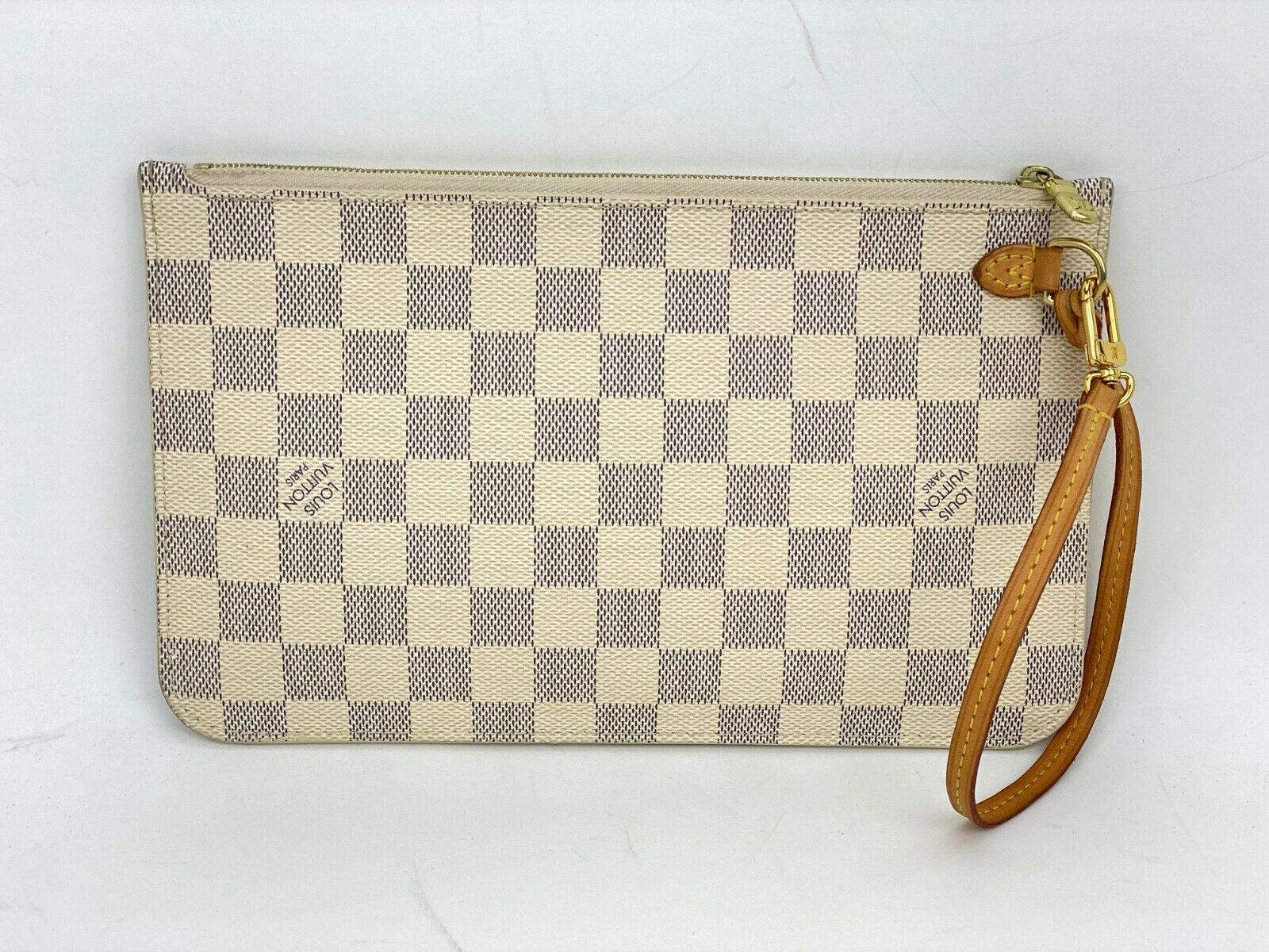 louis vuitton damier azur wristlet