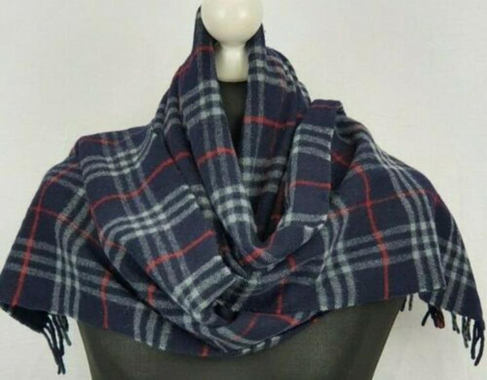 burberry scarf navy blue