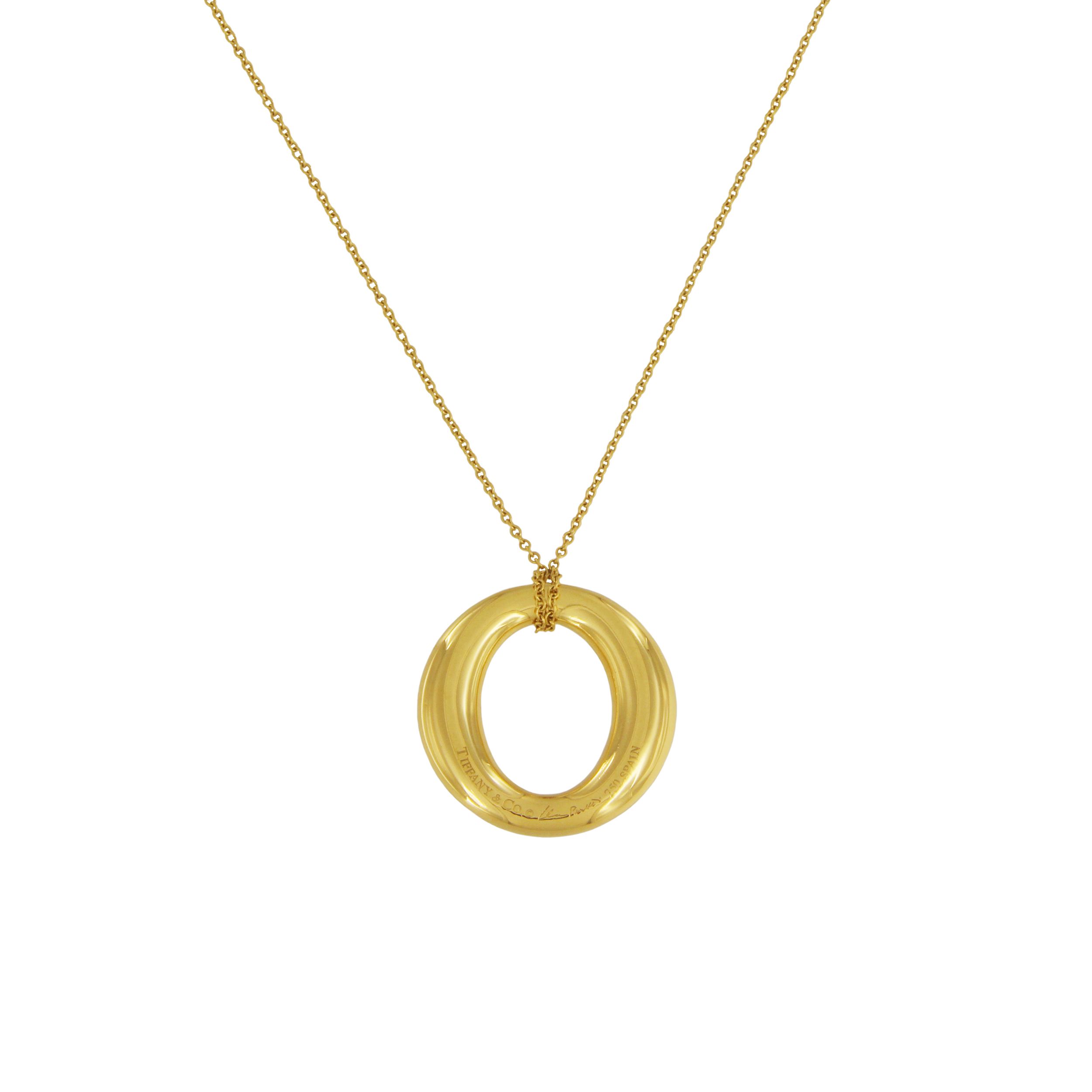 Elsa Peretti Sevillana 18k Gold Pendant 