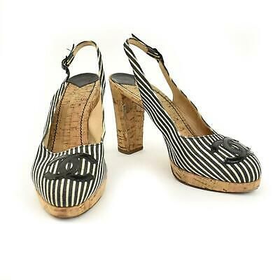 black cork heeled sandals