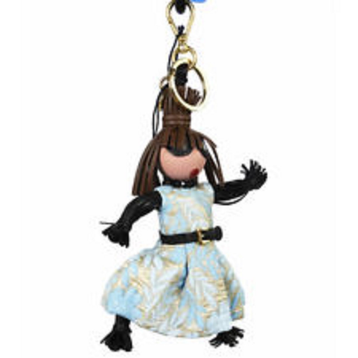 Prada Trick Pelle Azzurro Blue Dress Jasmine Doll Keyring Key Leprix