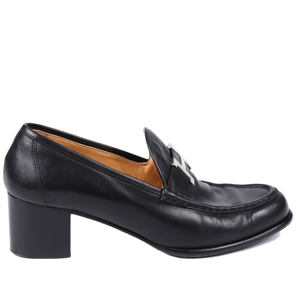 leather loafer pumps