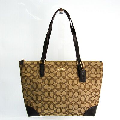 dark brown coach tote