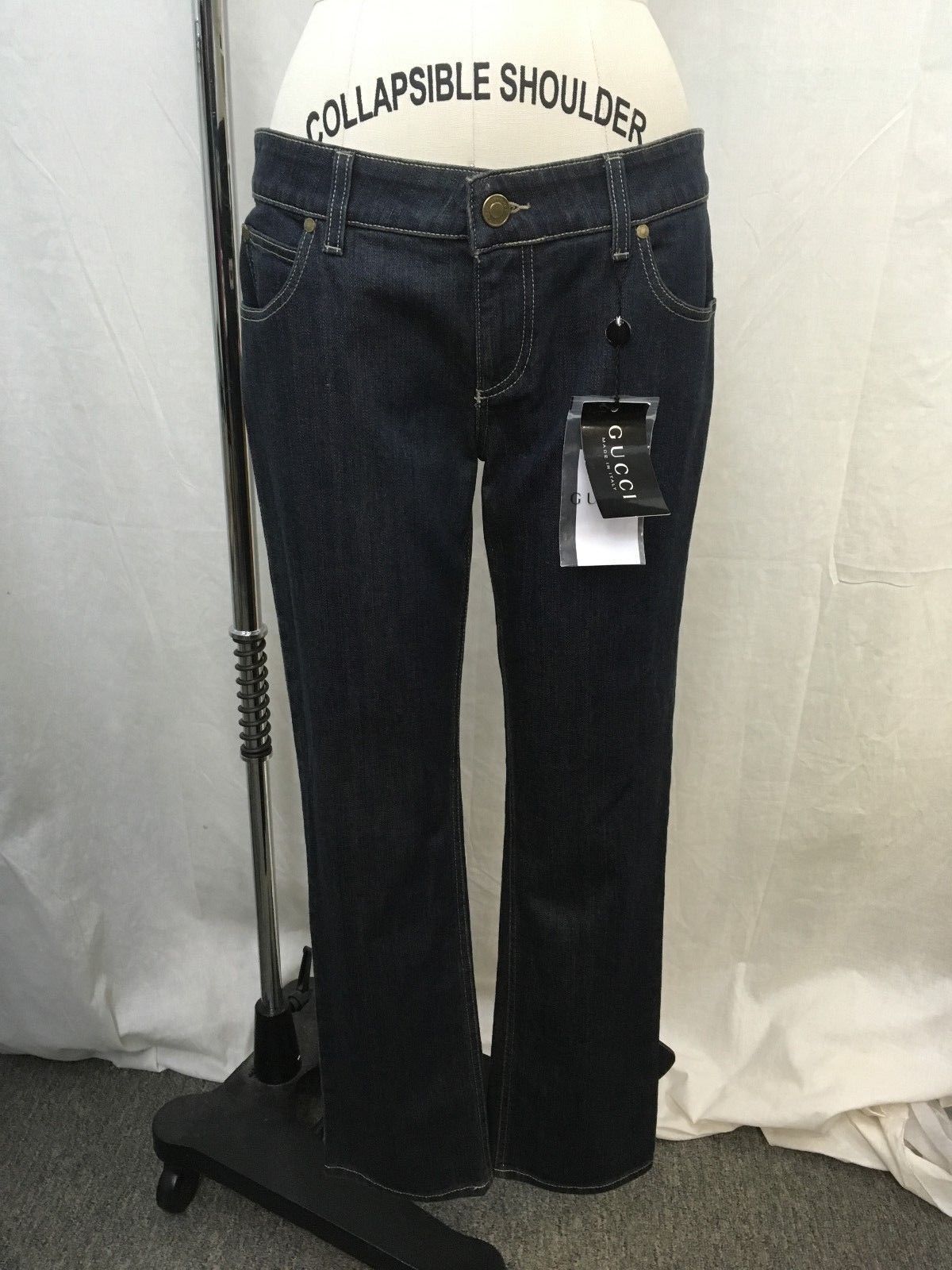 gucci jeans with red stripe