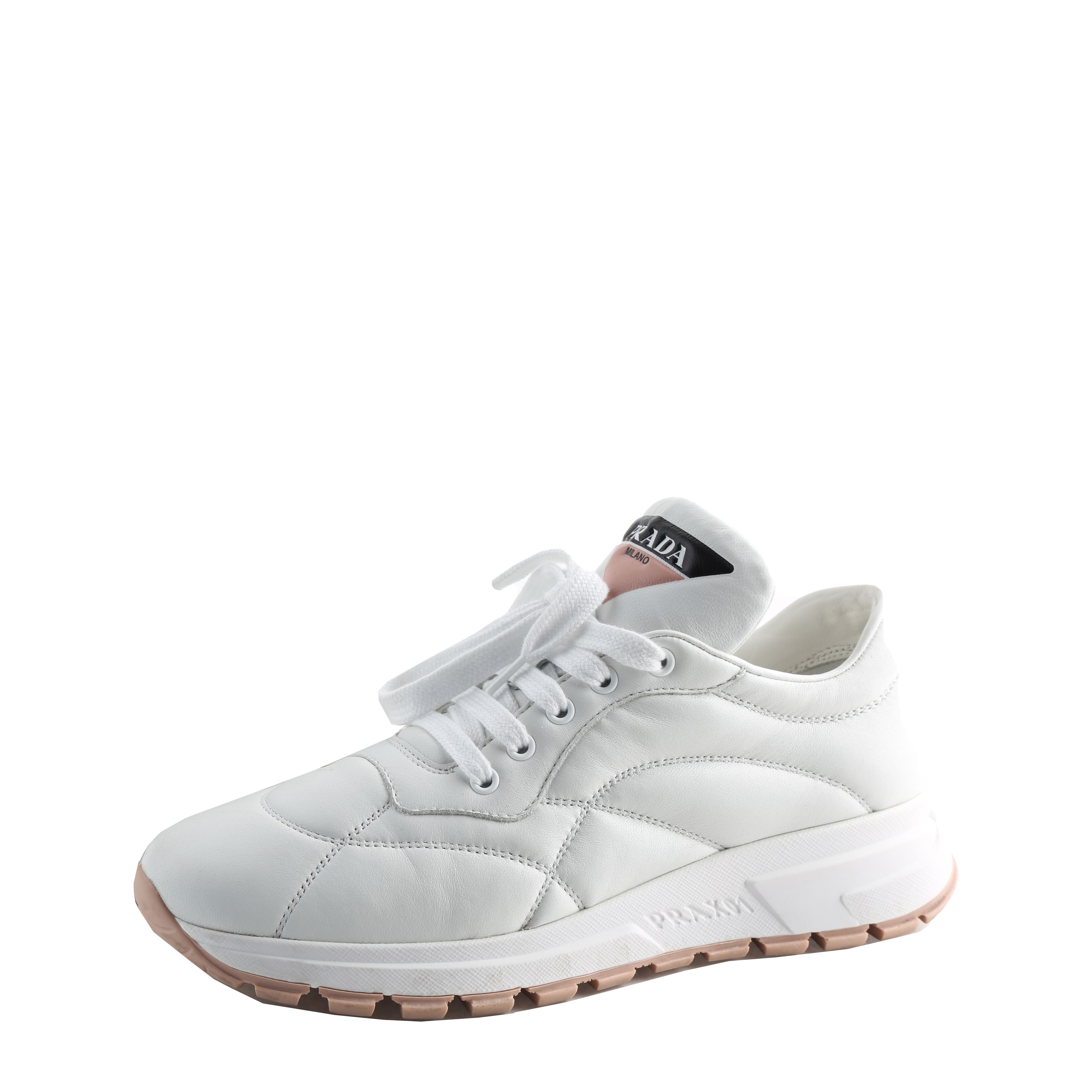prada prax 01 leather sneakers
