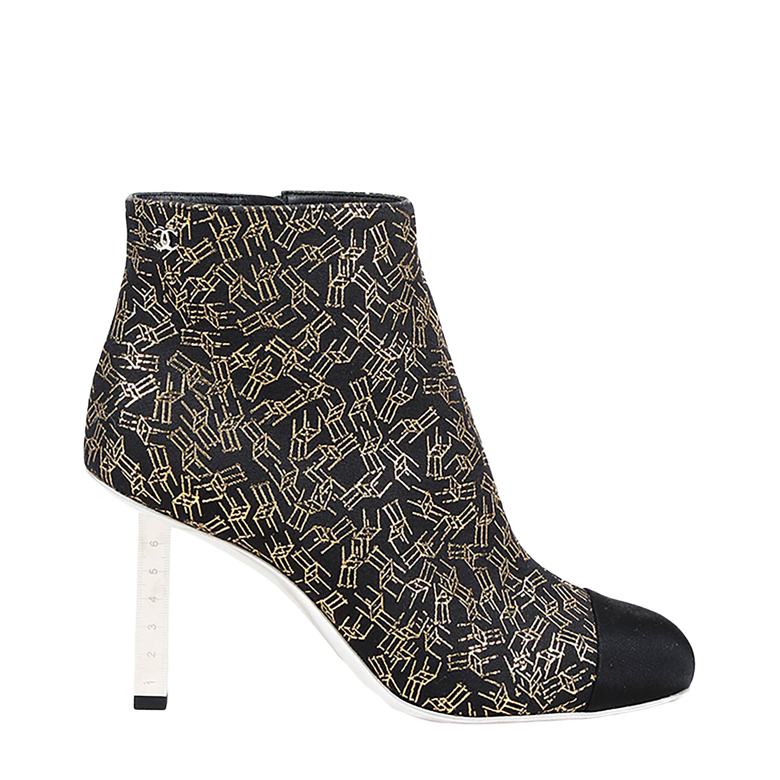 chanel metallic boots