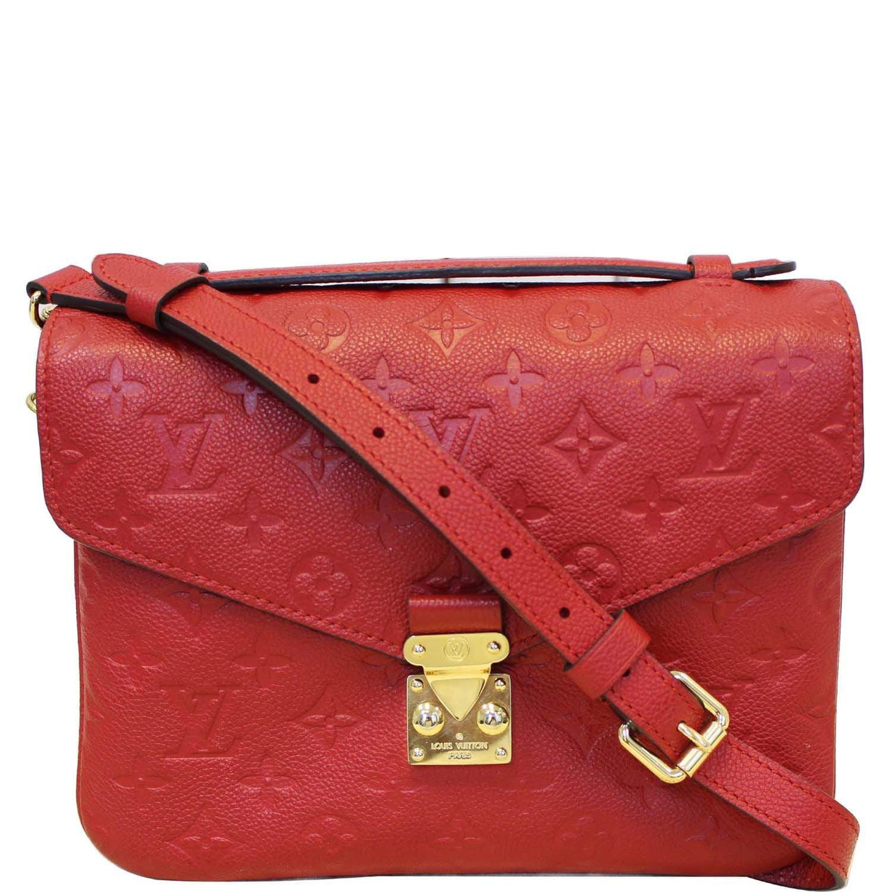 louis vuitton pochette metis empreinte black leather cross body bag Louis Vuitton Metis Pochette Empreinte Leather Crossbody Bag Red | LePrix