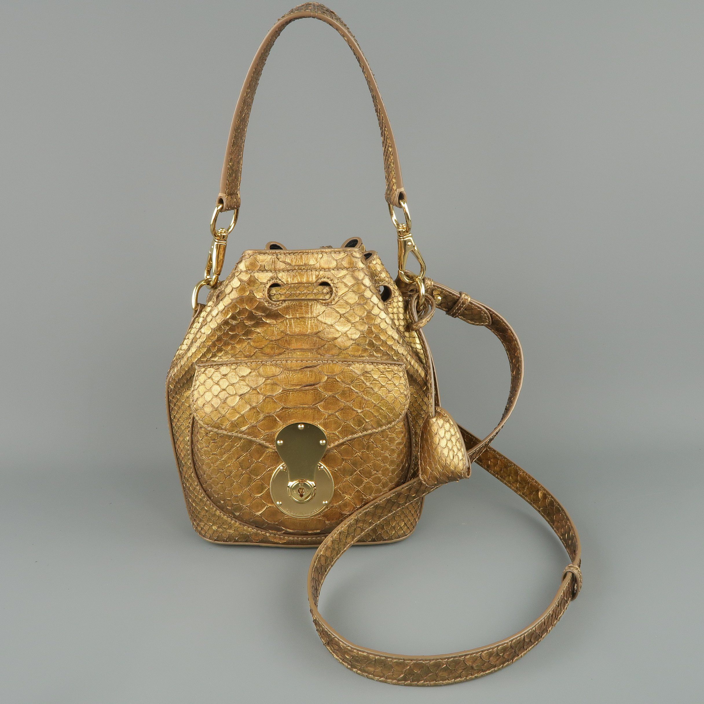 ralph lauren gold bag