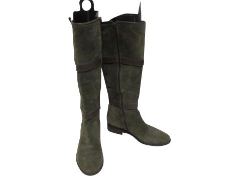green riding boots