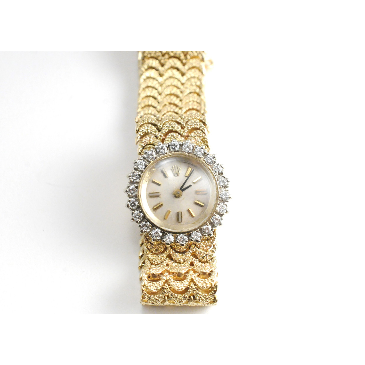 Rolex Ladies 1 Carat Diamond 14k Yellow Gold Watch Automatic Leprix
