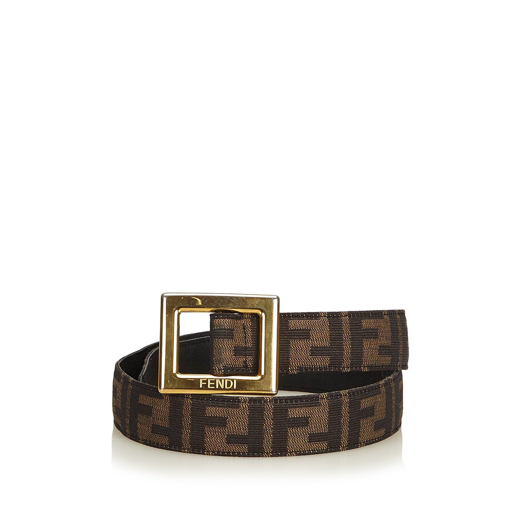 fendi zucca havana belt