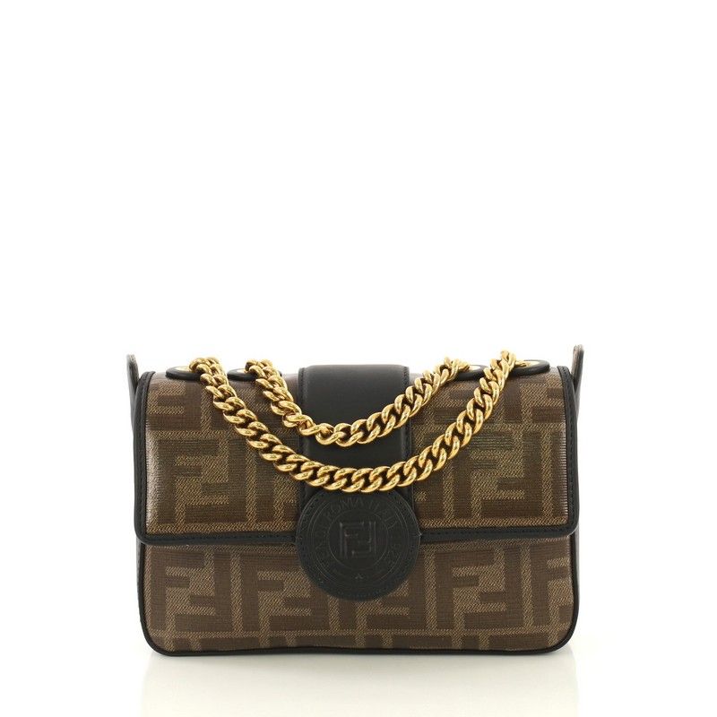 fendi 1974 mini double f canvas crossbody bag