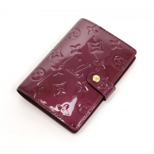 Louis Vuitton Agenda Fonctionnel PM Purple Violet Vernis Leather | LePrix
