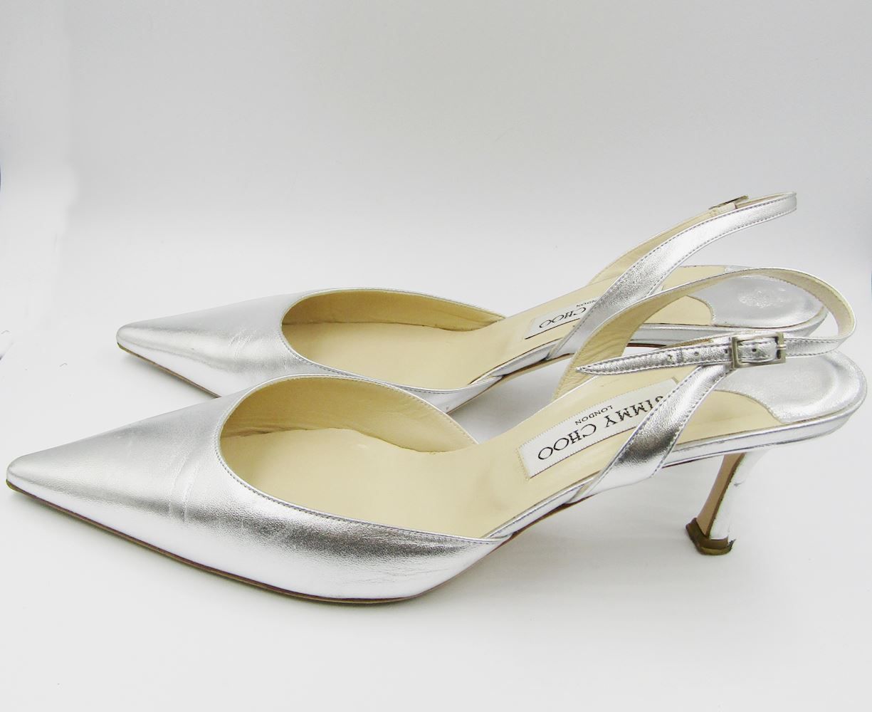 Silver slingbacks Clearance