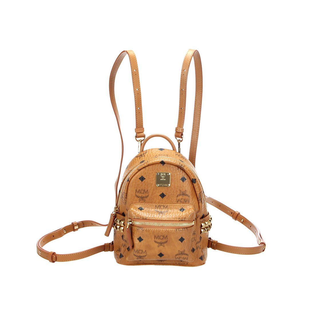 mcm brown leather backpack