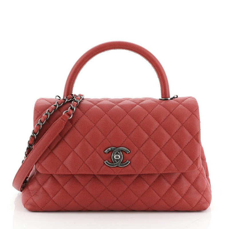 Chanel Coco Top Handle Bag Quilted Caviar Medium Leprix Chanel Coco Top Handle Bag Quilted Caviar Medium Leprix