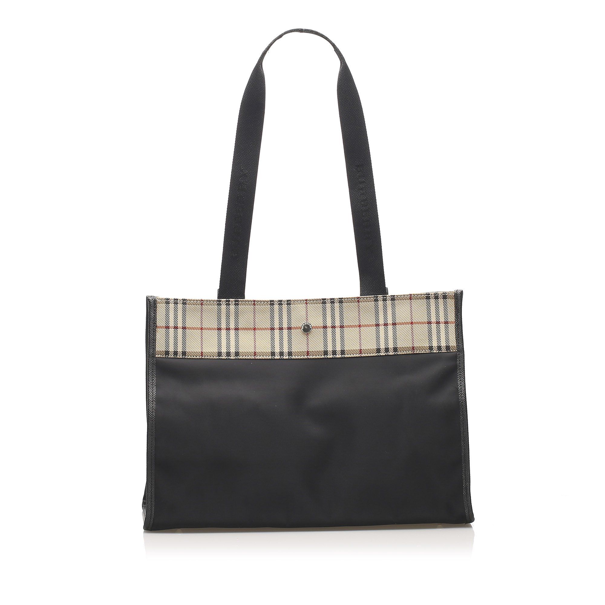 black burberry tote bag