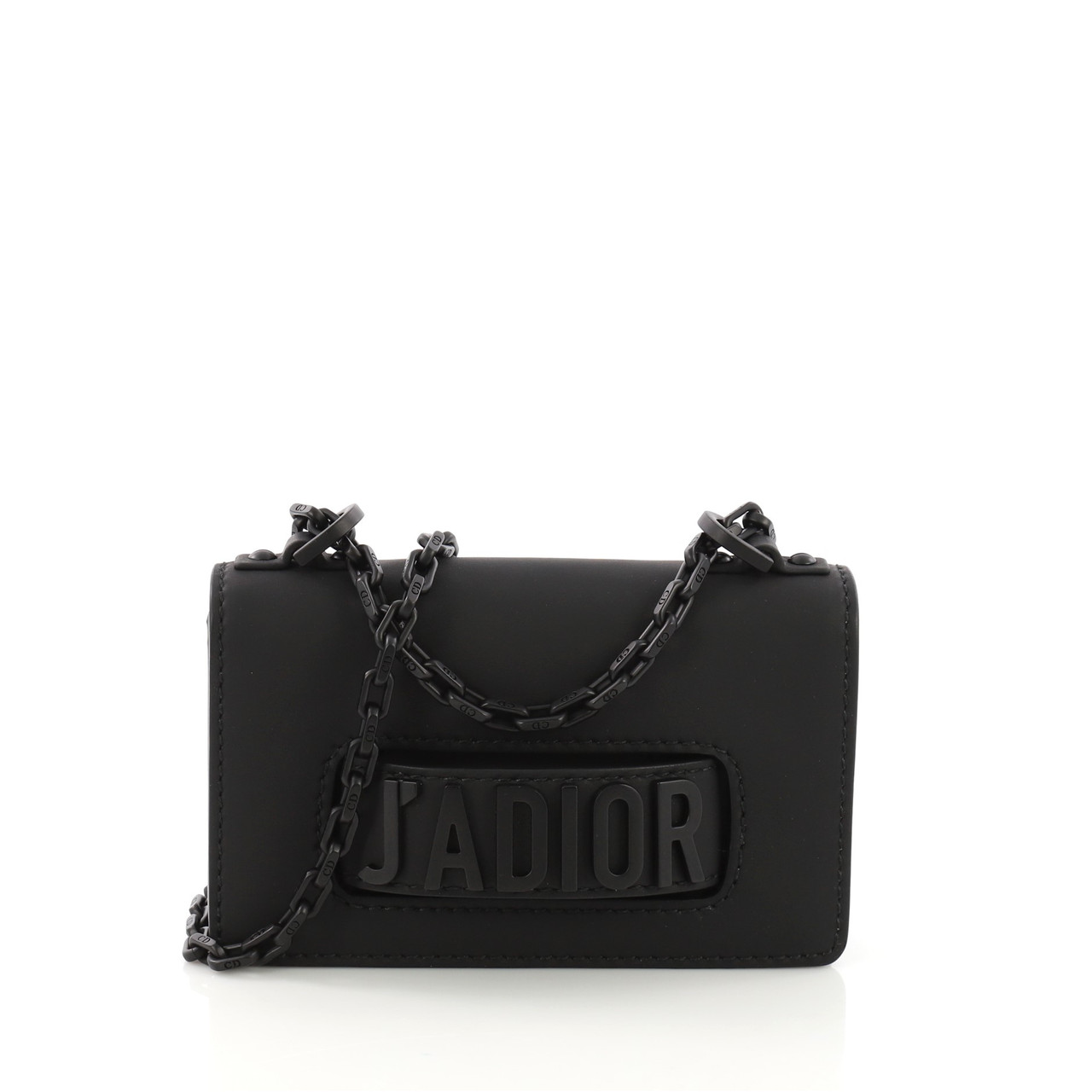 Ultra Black J Adior Flap Bag Matte Calfskin Mini Leprix