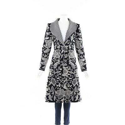floral wool coat