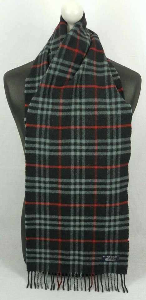 burberry scarf navy blue