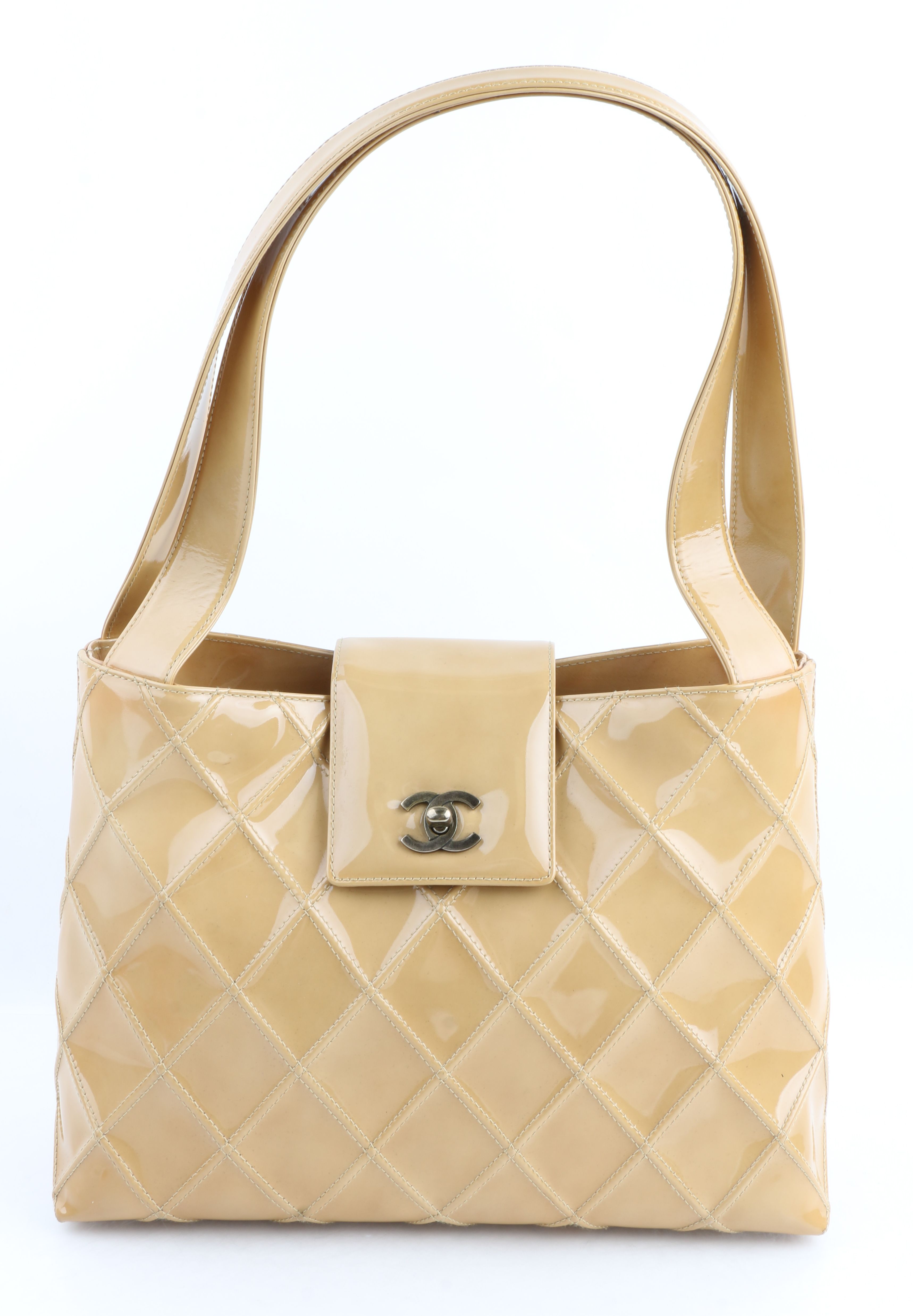 chanel patent leather tote