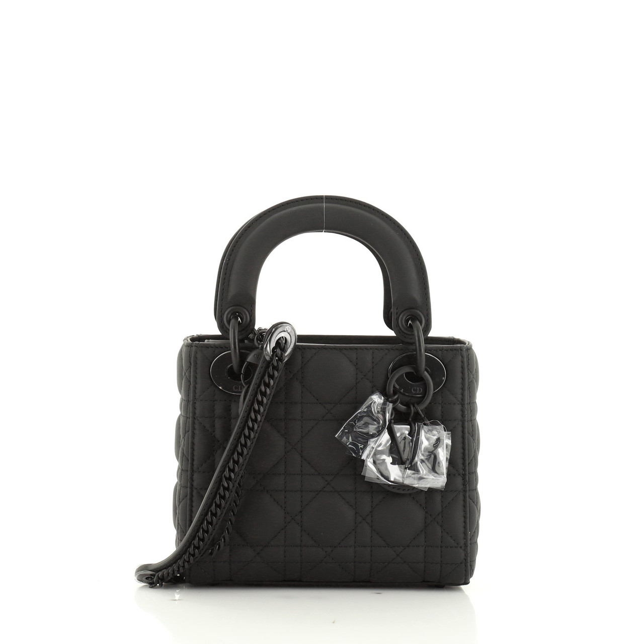 Ultra Matte Lady Dior Chain Bag Cannage Quilt Calfskin Mini Leprix