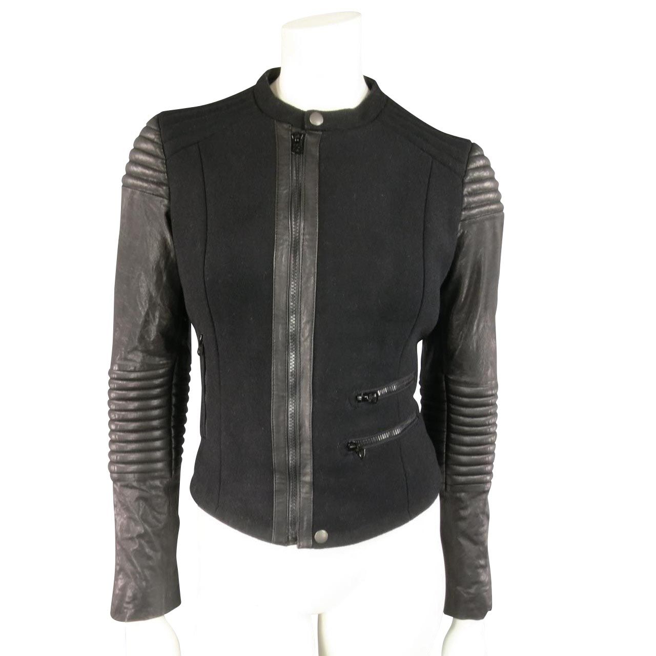 paul smith leather biker jacket