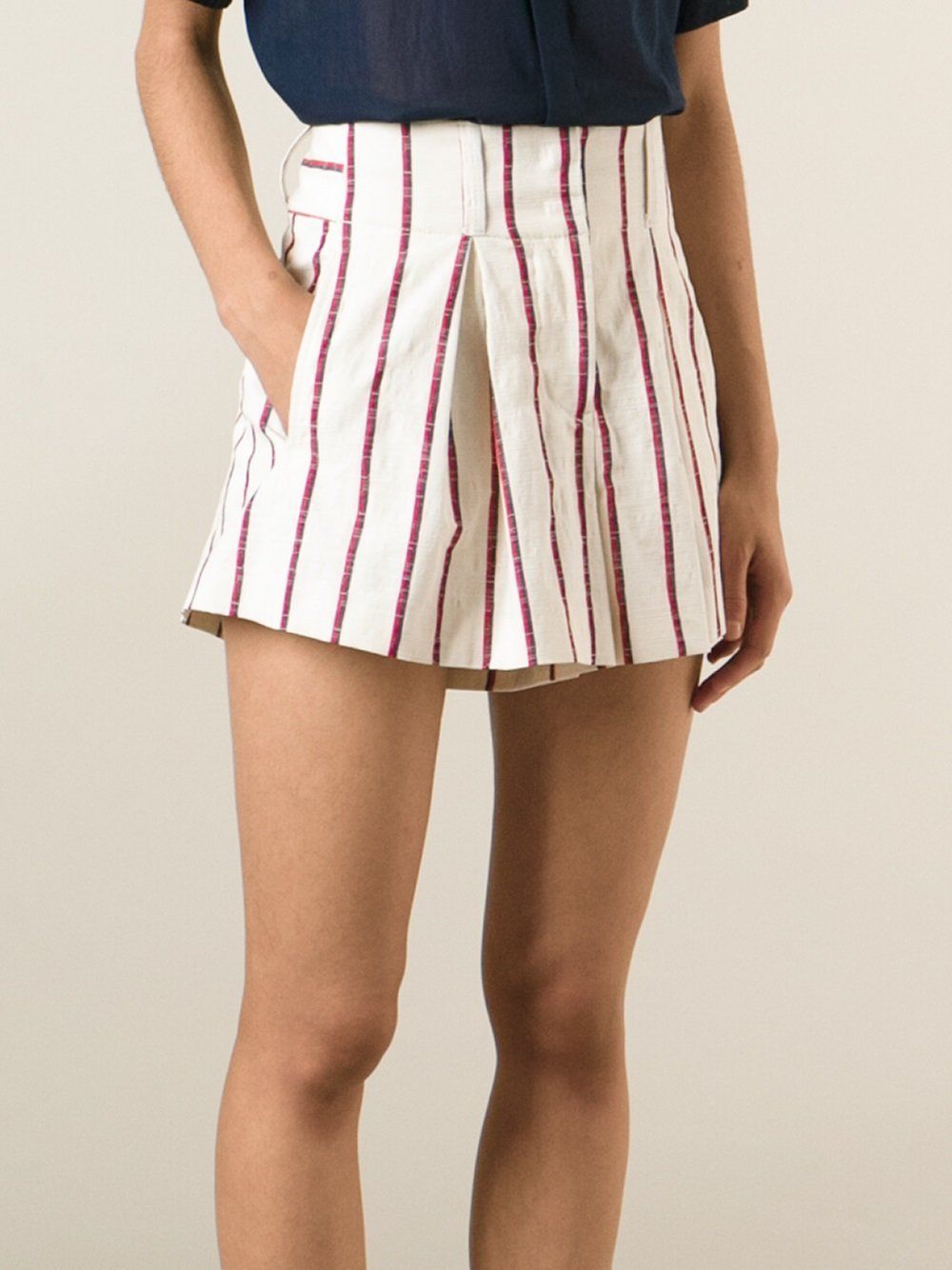 high waisted flare shorts