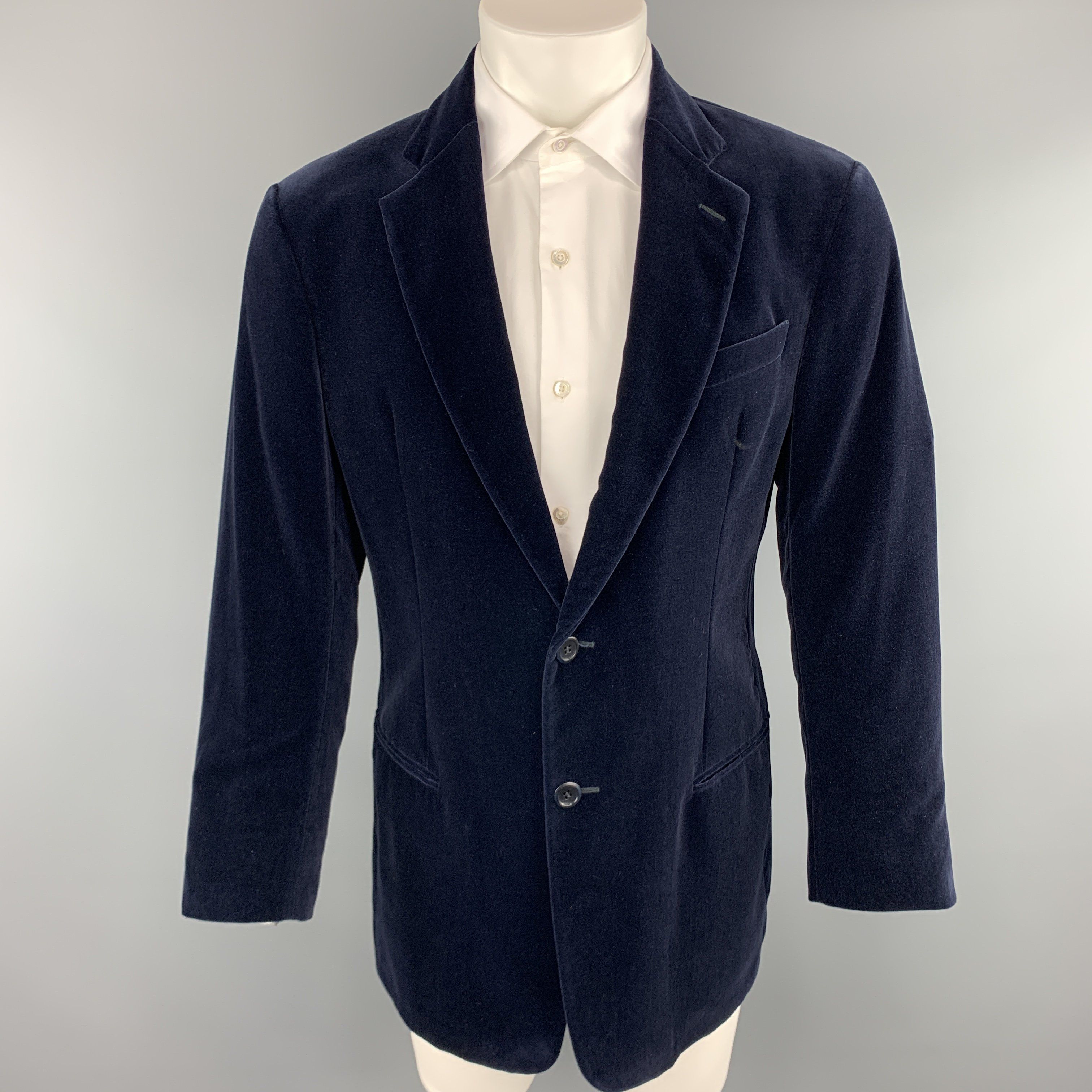 navy velvet sport coat