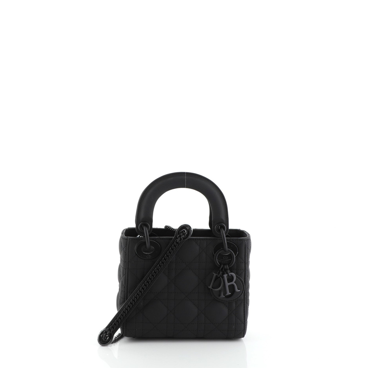 Ultra Matte Lady Dior Chain Bag Cannage Quilt Calfskin Mini Leprix
