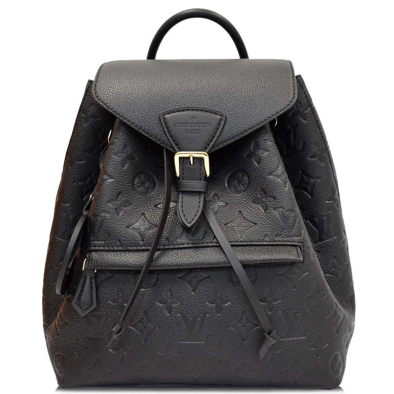 Louis Vuitton Montsouris Monogram Empreinte Leather Backpack Black Leprix