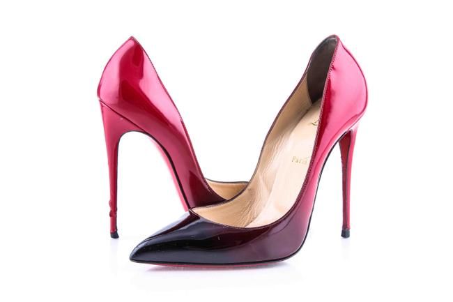 Christian Louboutin Pigalle Follies 120 Patent Degrade Black/red ... Christian Louboutin Pigalle Follies 120 Patent Degrade Black/red ...