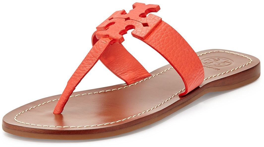 tory burch orange flip flops