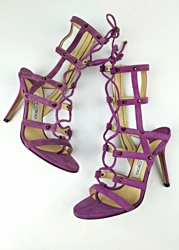 purple gladiator sandals