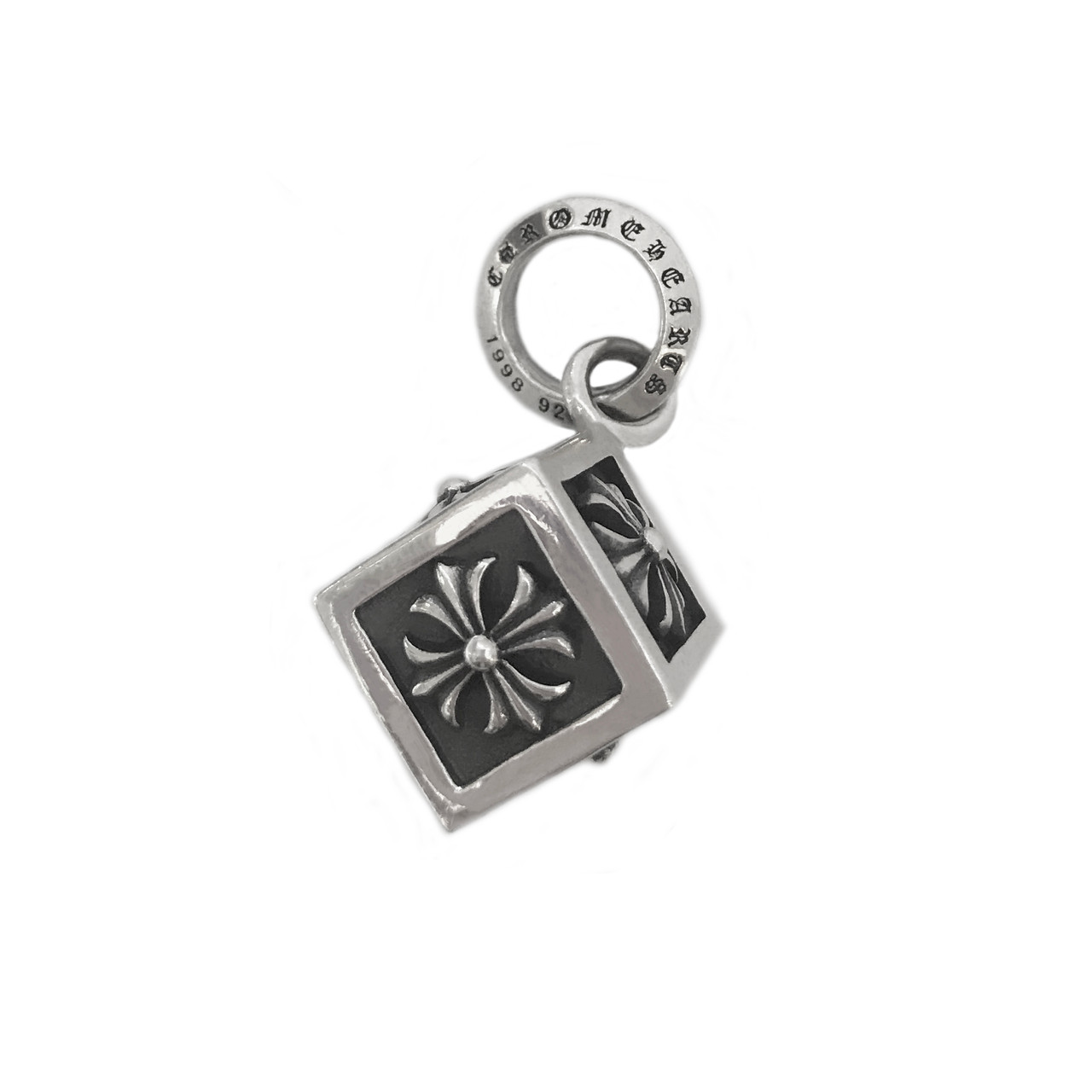 Chrome Hearts Silver Cube Pendant Leprix