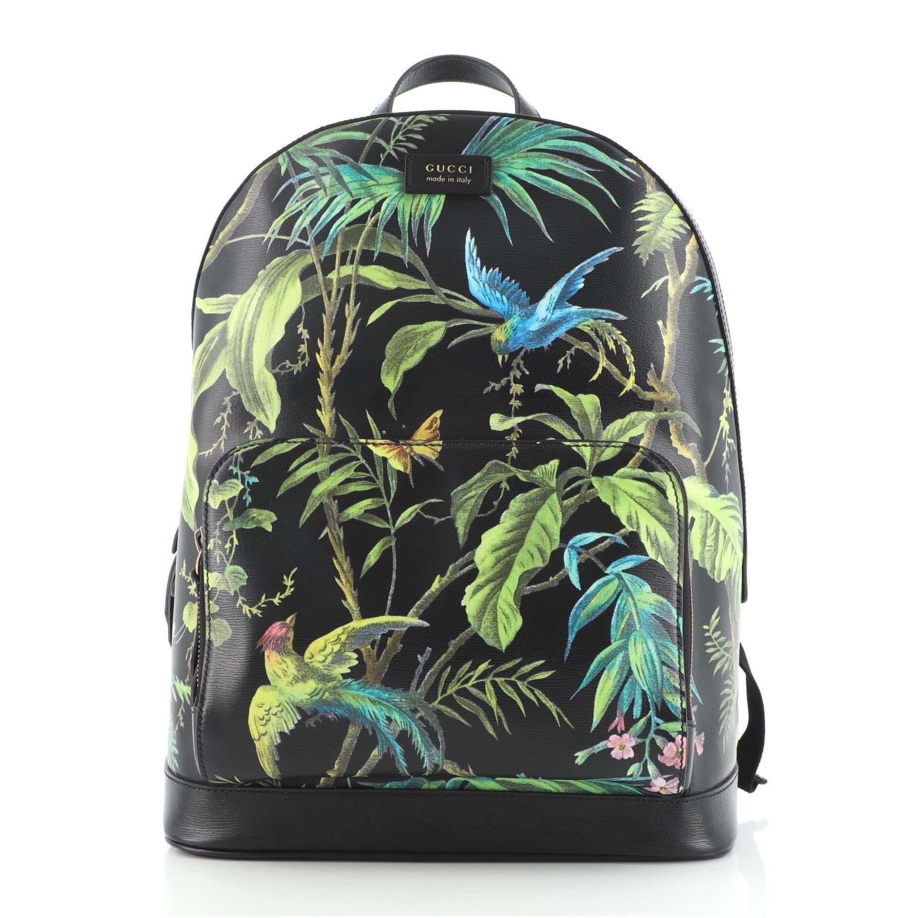 tropical print backpack