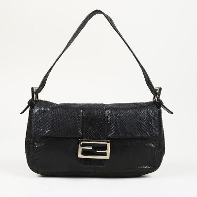 fendi snakeskin baguette