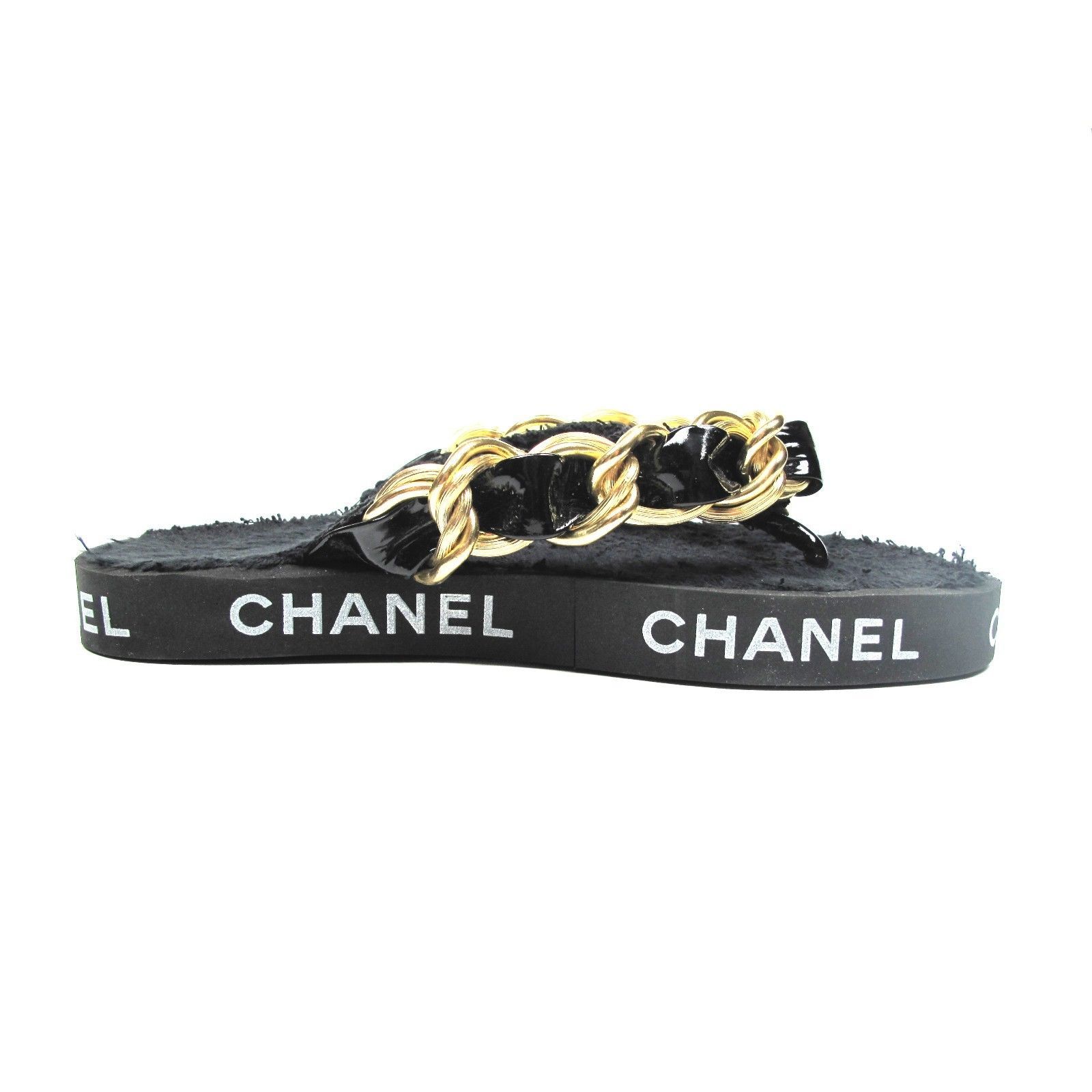 chanel chain flip flops
