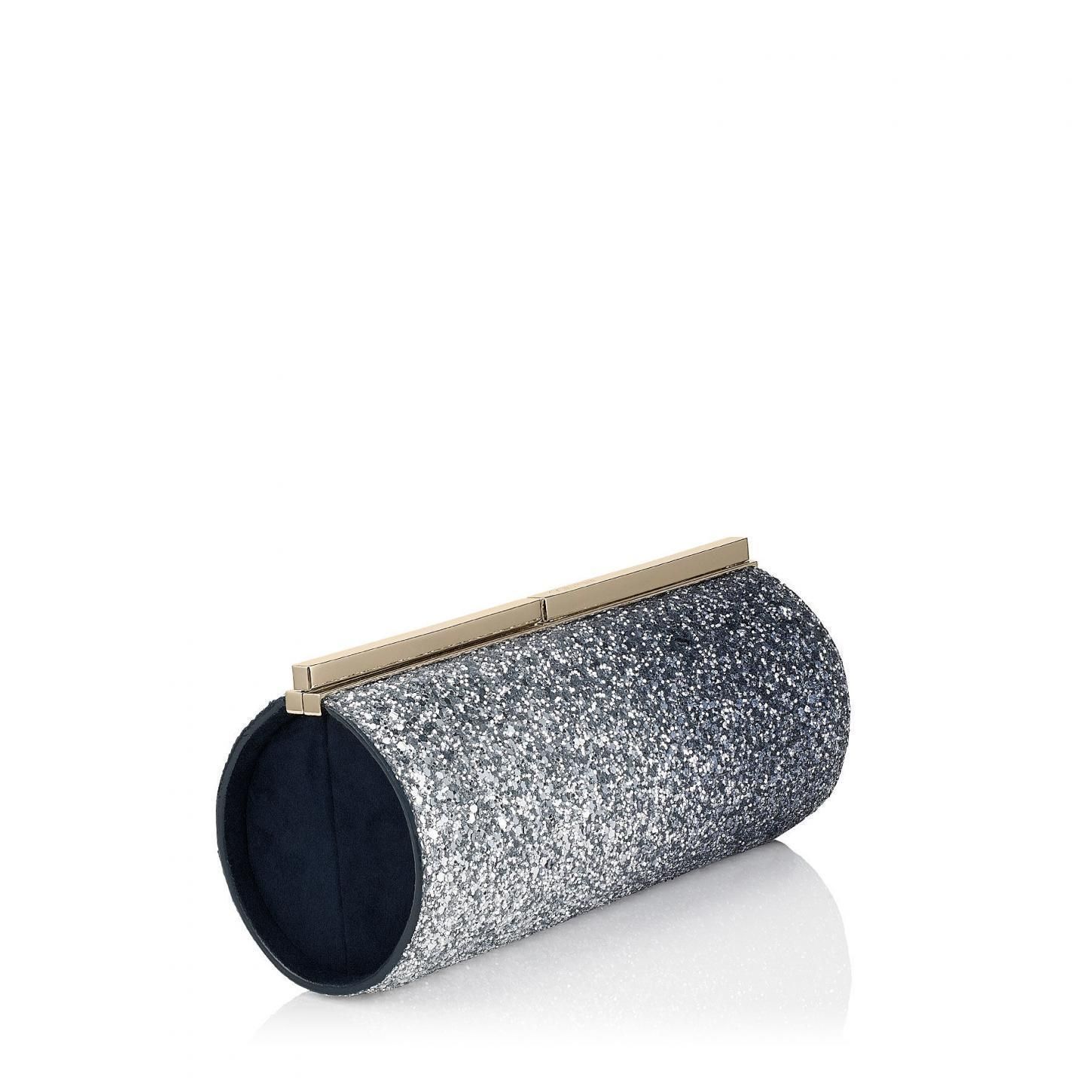 sparkly silver clutch