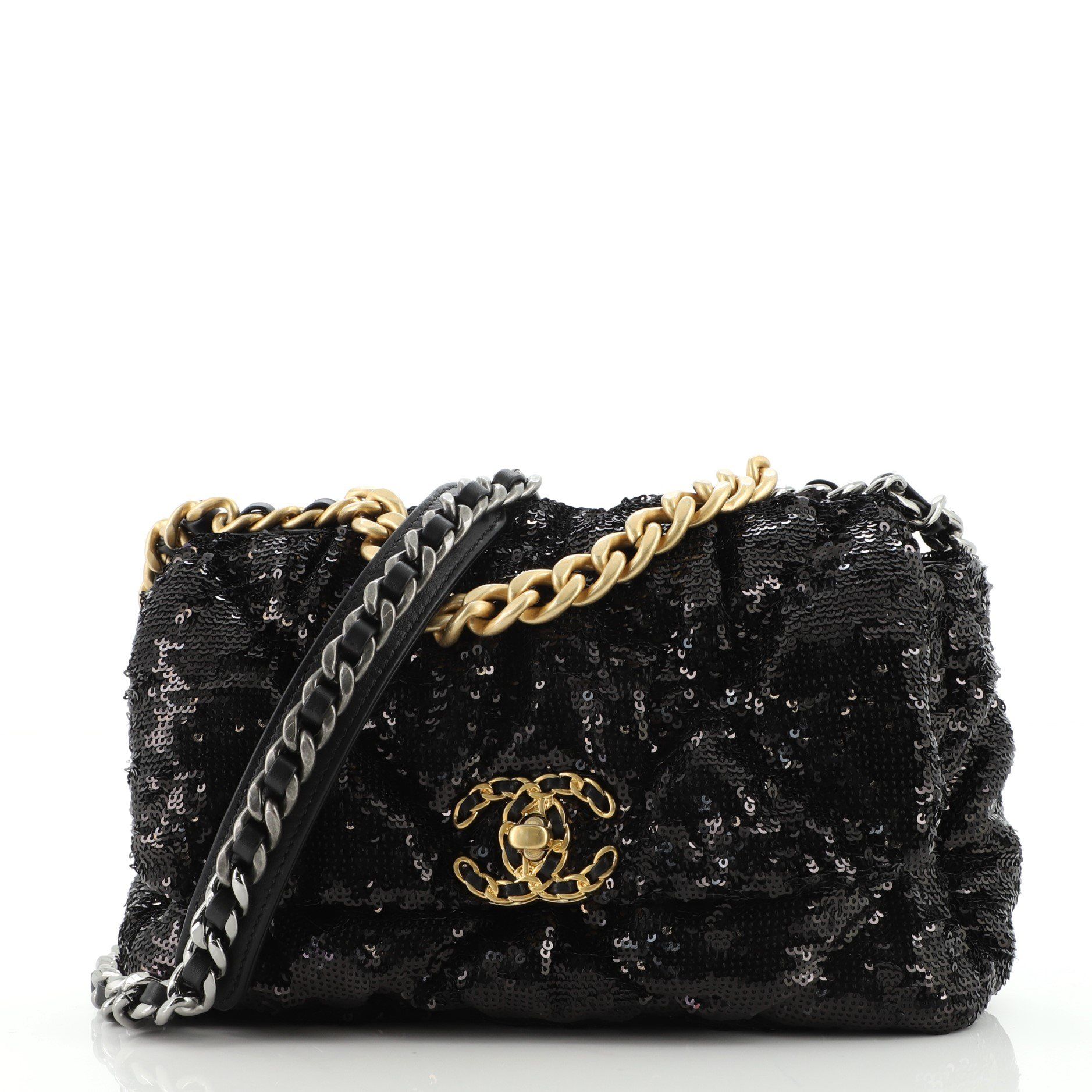 chanel 19 sequin bolsa