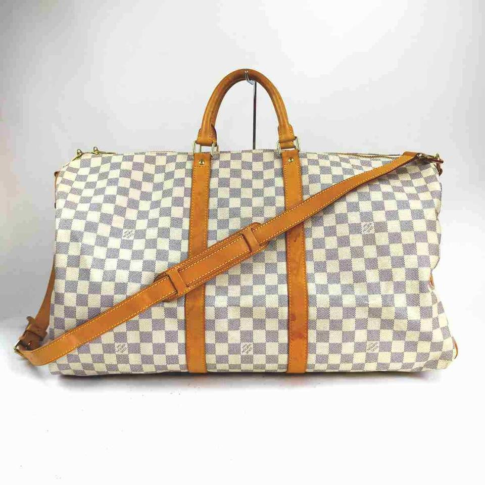 Louis Vuitton Damier Azur Keepall Bandouliere 55 With Strap Leprix Louis Vuitton Damier Azur Keepall Bandouliere 55 With Strap Leprix