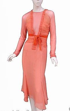 tom ford red ruched tulle dress