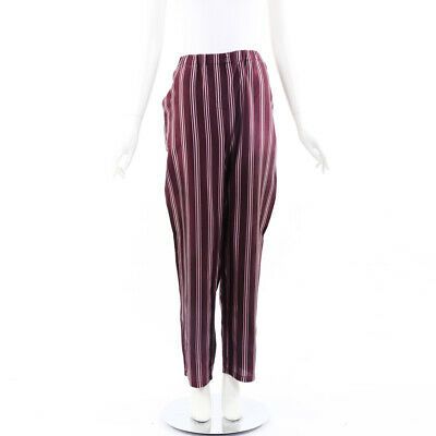 purple striped trousers