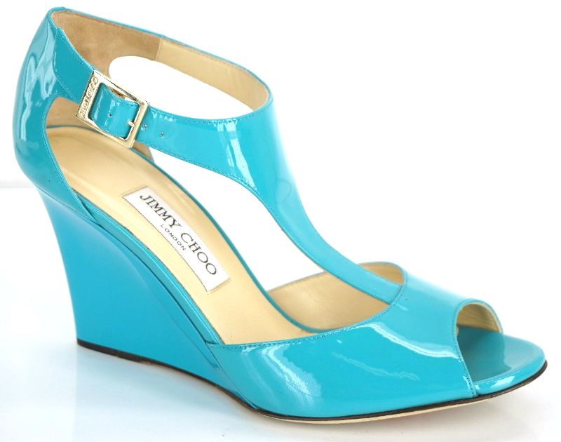 turquoise wedge sandals
